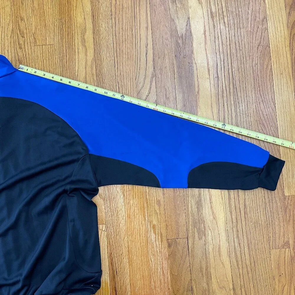 VTG adidas 3 Stripes Track Jacket Size Medium M Blue Black AAL001 Y2K